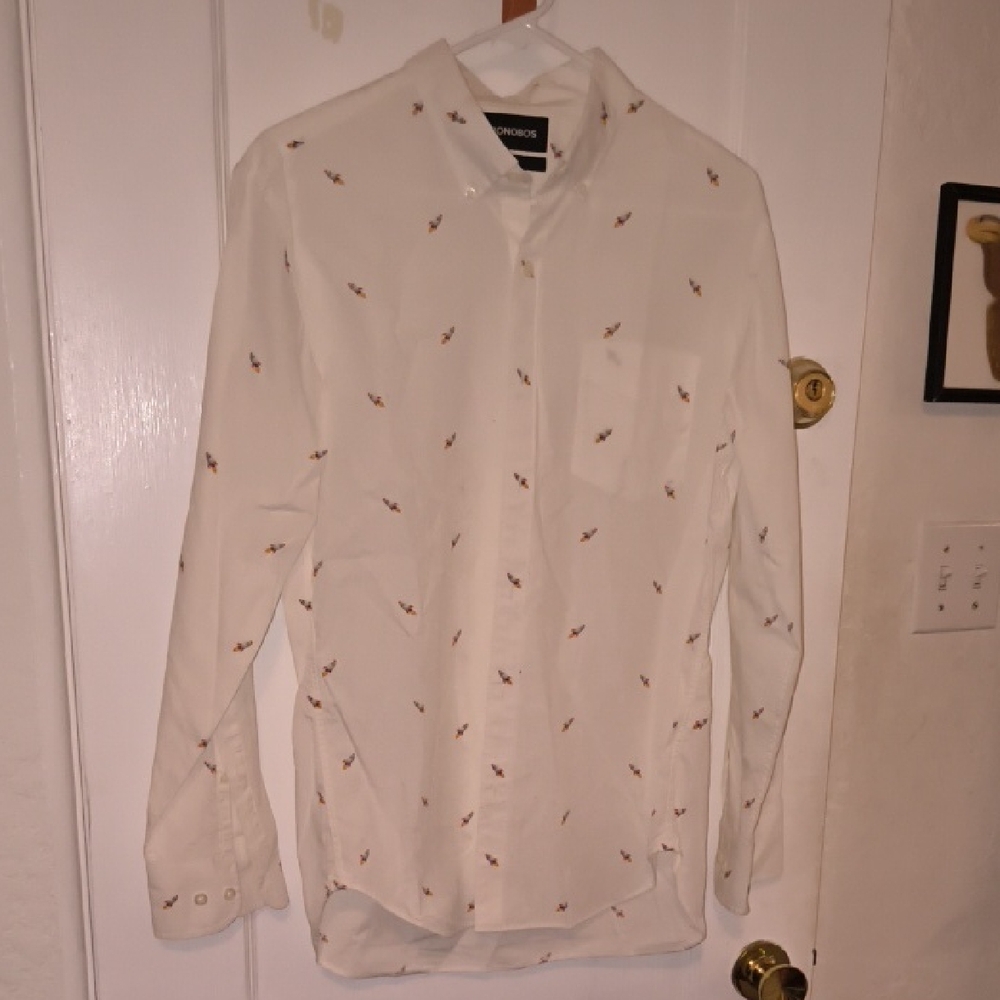 Bonobos | Men's Cream Shirt with Small Pattern